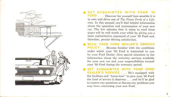 1960 Ford Owners Manual Page 25